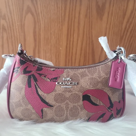 Coach Pink and Brown Teri mini bag - Picture 3 of 13